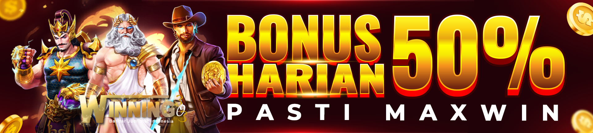 Bonus Harian 50% Pasti Maxwin 1920x430