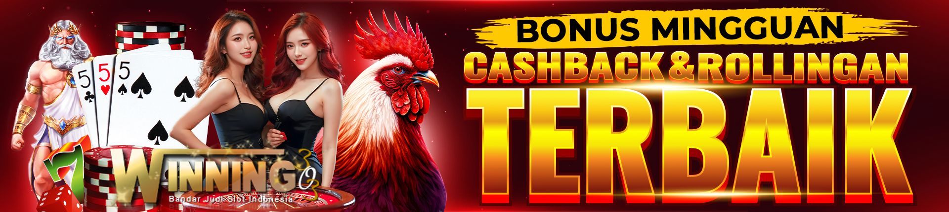 Bonus Mingguan Casback dan Rollingan Terbaik